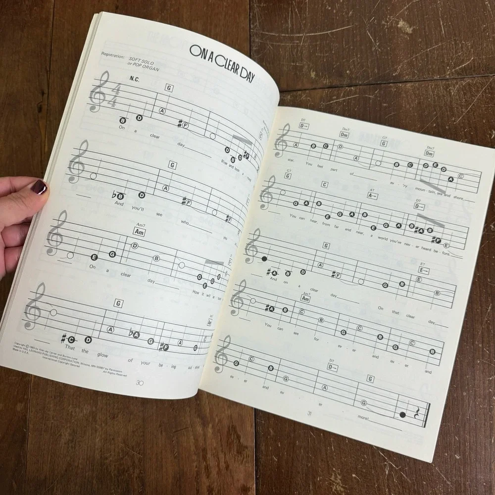 1970s‎ Summerstock Show Tunes Lowrey Teenie Genie & Genie Organ Sheet music book